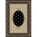 Concord Global Trading Concord Global 63135 5 ft. 3 in. x 7 ft. 7 in. Jewel F. Lys Medallion - Black 63135